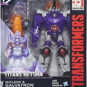 Transformers Generations Voyager Class Titans Return Nucleon & Galvatron SEALED